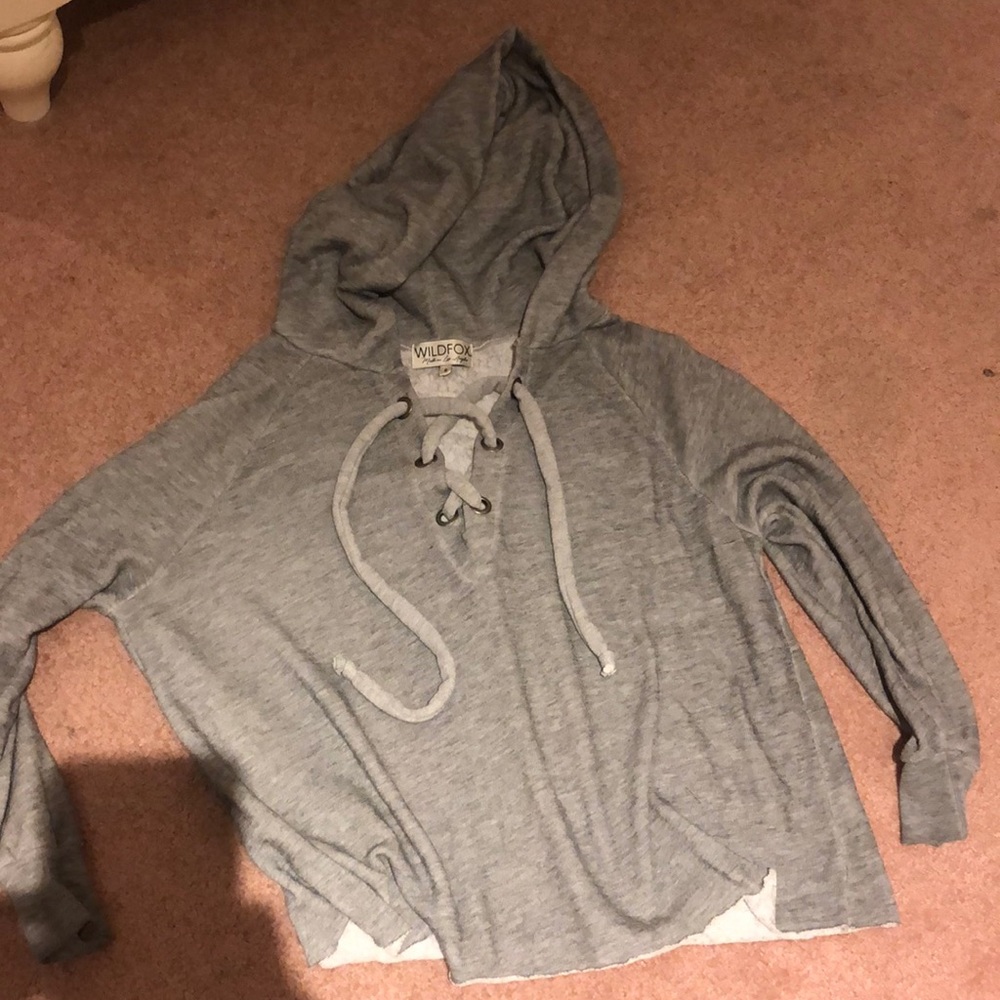 Wildfox lace up sweater